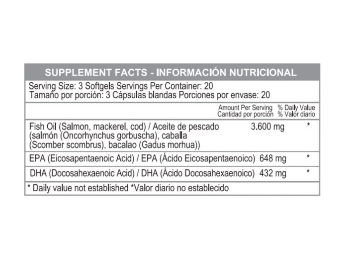 OMEGA 3 FISH OIL 1200MG 60S