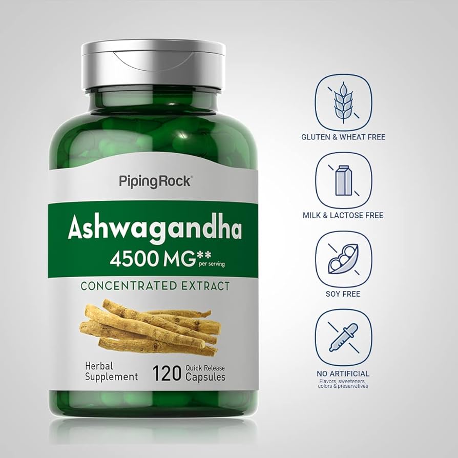 Ashwagandha 4500 mg 120 cápsulas sin gluten